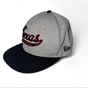 New Era Texas Rangers Gray and Black Fitted Cap